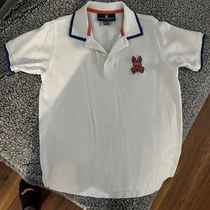 Boys Psycho Bunny White Polo Size Medium
